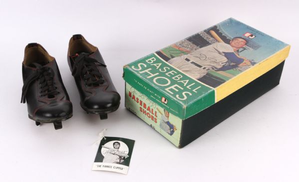 1951 Joe DiMaggio New York Yankees MIB Youth Baseball Cleats w/ Original Hang Tag