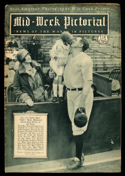 1926 (October 14) Babe Ruth New York Yankees Mid-Week Pictorial Magazine