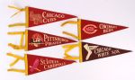 1950s Chicago Cubs Chicago White Sox Pittsburgh Pirates Cincinnati Reds St. Louis Cardinals 12" Mini Pennant Collection - Lot of 5