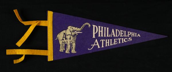 1950-54 circa Philadelphia Athletics 12" Mini Pennant 