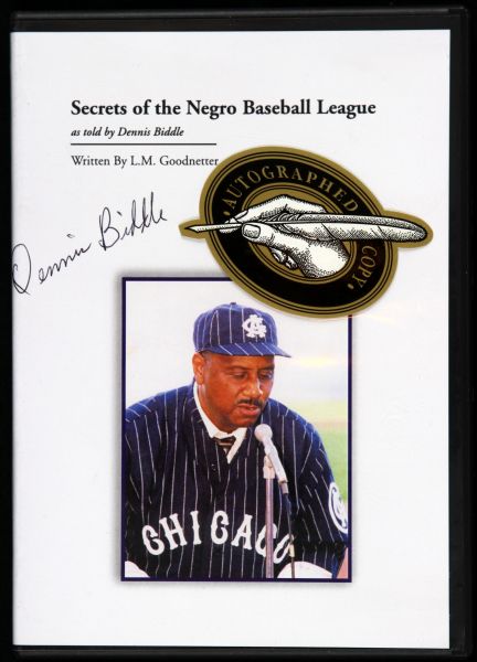 2000 circa Dennis Biddle Negro League Star Signed DVD (JSA)