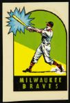 1950s Milwaukee Braves 3”x5” window decal