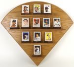 1990 Baseballs Dream Team Limited Edition Hamilton Collection Ceramic Card Collection - Lot of 12 Including Mantle, Mays, Clemente, Paige & More w/ Display Board