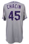 2013 Jhoulys Chacin Colorado Rockies Game Worn Road Jersey (MEARS LOA/MLB Hologram)