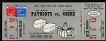 1973 San Francisco 49ers New England Patriots Hall of Fame Game Full Ticket