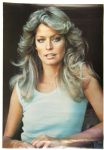 1976-77 Farrah Fawcett 28" x 40" Poster and 3" Pinback Button