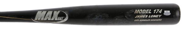 2007 (July 4) James Loney Los Angeles Dodgers MaxBat Professional Model Game Used Bat (MEARS LOA/MLB Hologram)