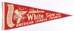 1950's-90's Baseball Full Size Pennant Collection - Lot of 6 w/ New York Yankees, Washington Senators, Chicago White Sox, Chicago Cubs 
