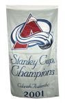 1995-2000s Colorado Avalanche Stadium Banner Collection - Lot of 9 w/ Stanley Cup Champions & More 