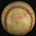 1970 Ron Fairly Bob Bailey Marv Staehle Gary Sutherland Montreal Expos Signed ONL Feeney Game Used Baseball (MEARS LOA/JSA)