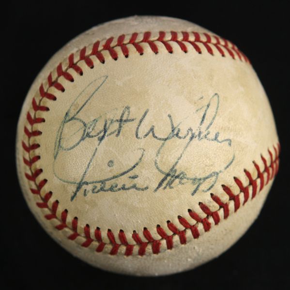1970-73 Willie Mays Giants/Mets Single Signed ONL Feeney Game Used Baseball (MEARS LOA)