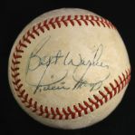 1970-73 Willie Mays Giants/Mets Single Signed ONL Feeney Game Used Baseball (MEARS LOA)