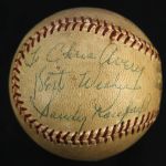 1958-62 Sandy Koufax Los Angeles Dodgers Single Signed ONL Giles Game Used Baseball (MEARS LOA/JSA)