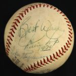 1970 Willie Mays John Stephenson San Francisco Giants Signed ONL Feeney Game Used Baseball (MEARS LOA)