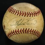 1950 Ralph Kiner Pittsburgh Pirates Signed ONL Frick Game Used Baseball (MEARS LOA/JSA)