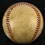 1950 Ralph Kiner Pittsburgh Pirates Signed ONL Frick Game Used Baseball (MEARS LOA/JSA)