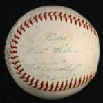1967 (May 21) Juan Marichal San Francisco Giants Single Signed ONL Giles Game Used Baseball (MEARS LOA/JSA)