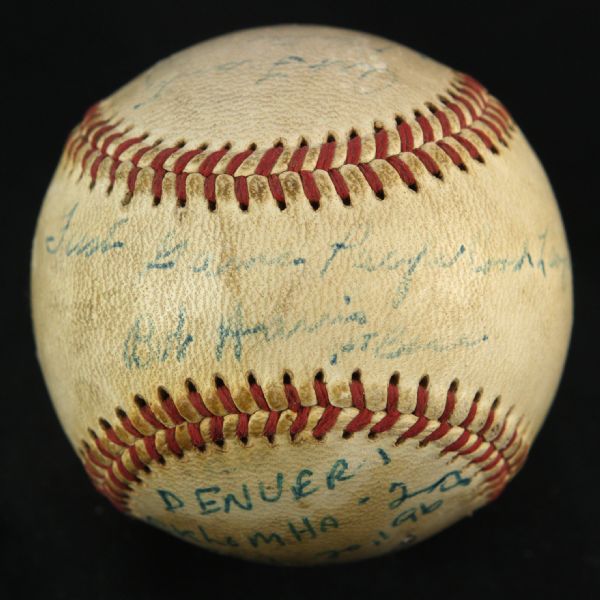 1968 (April 20) Umpire Signed Denver Bears Oklahoma City 89ers Pacific Coast League (PCL) Game Used Soriano Baseball (MEARS LOA)