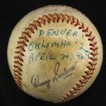 1968 (April 20) Umpire Signed Denver Bears Oklahoma City 89ers Pacific Coast League (PCL) Game Used Soriano Baseball (MEARS LOA)