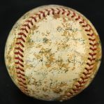 1956 (September 22-23) Baltimore Orioles Signed OAL Harridge Game Used Baseball w/ 24 Signatures Including George Kell, Brooks Robinson & More (MEARS LOA/JSA)