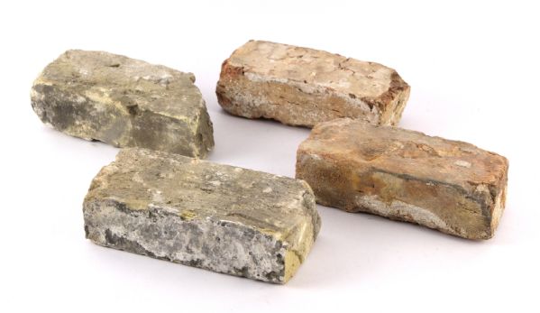 1953-2000 Milwaukee Braves Brewers Milwaukee County Stadium Brick Collection - Lot of 4 (MEARS LOA)
