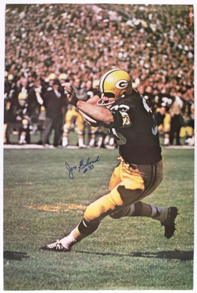 1968 Jim Grabowski Geen Bay Packers Signed 24" x 36" Poster (JSA)