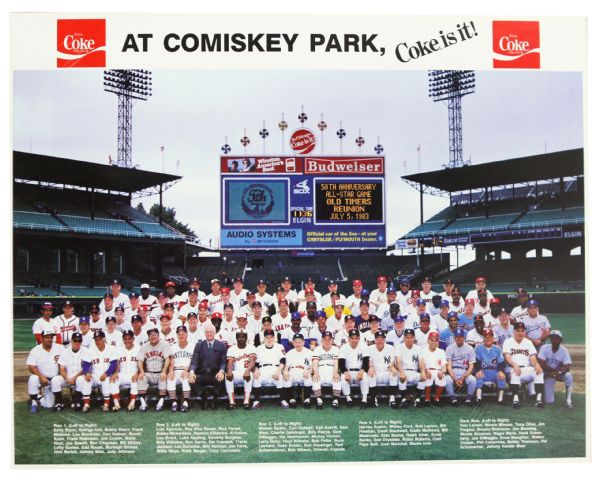 1983 MLB All Star Game 50th Anniversary Old Timers Reunion 18" x 24" Comiskey Park Poster