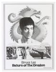 1972 Bruce Lee Chuck Norris Return of the Dragon 17" x 23" Poster 