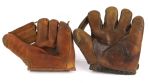 1920s-50s Mel Ott Ransom Jackson Player Endorsed Store Model Fielders Mitt Collection - Lot of 2