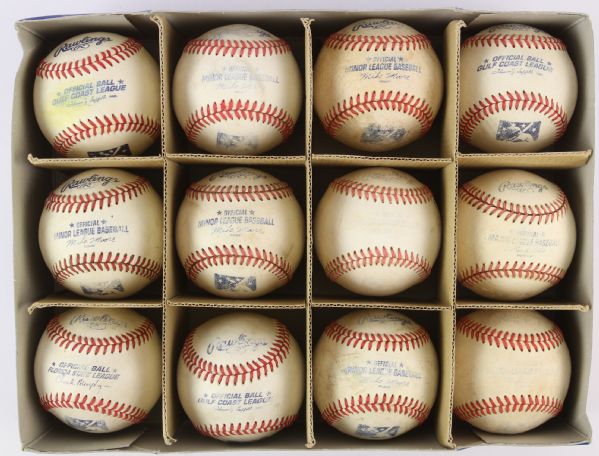 2000s Minor League & Major League Game Used Baseball Collection - Lot of 12 (MEARS LOA)