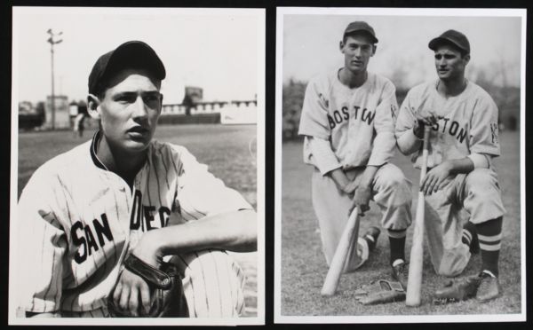 1930s-80s Modern Baseball Photo Collection - Lot of 9 w/ Ted Williams, Babe Ruth, Lou Gehrig & More