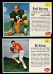 1962 Paul Hornung Bill Kilmer Green Bay Packers San Francisco 49ers Post Cereal 6.5" x 9" Oversized Trading Cards - Lot of 2