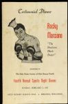1957 (February 3) Rocky Marciano "The Brockton Block Buster" Testimonial Dinner Program