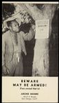 1970s Archie Moore World Light Heavyweight Champion "Beware May Be Armed!" 3" x 5.75" Card