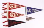 1940s-60s Cleveland Indians New York Yankees Northwestern Mini Pennant Collection - Lot of 5