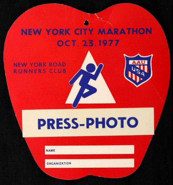 1977 New York City Marathon First Running Press Photo Pass