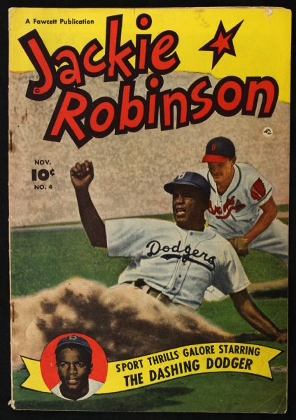 1950 Jackie Robinson Brooklyn Dodgers Fawcett Comics #4