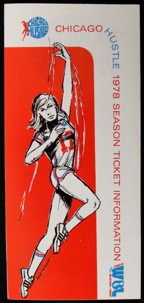 1978 Chicago Hustle Womens Pro Basketball League Season Ticket Brochure