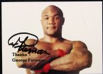 1990s George Foreman World Heavyweight Champion Signed 4 1/4" x 6" Postcard (JSA)