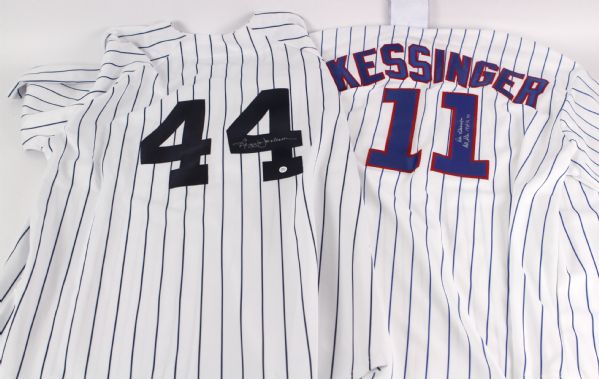 2000s Reggie Jackson Don Kessinger New York Yankees Chicago Cubs Signed Jersey Collection - Lot of 2 (JSA)