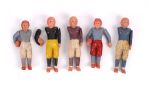 1940s Celluloid Football Charm 5" Figurines (Lot of 5)