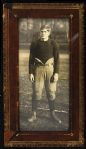 1920s Amateur Adult Football Single Player In Uniform 4"x8" Framed Photo
