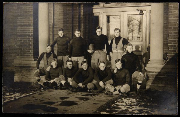 1907-15 Divided Back Union Suit Football Team Real Photo Postcard