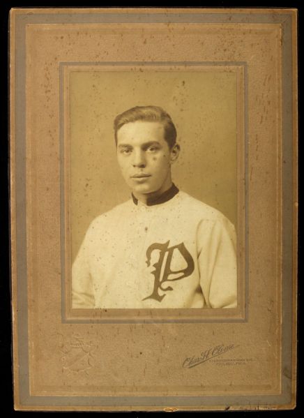 1900-10 circa Philadelphia Baseball Player 4x6 Vintage Photo on Mount