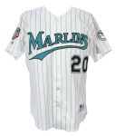 1997 Darren Daulton Florida Marlins Signed Game Worn Home Jersey (MEARS LOA/*JSA*)