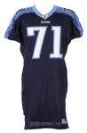 2003 Fred Miller Tennessee Titans Game Worn Home Jersey (MEARS LOA)