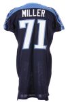 2003 Fred Miller Tennessee Titans Game Worn Home Jersey (MEARS LOA)