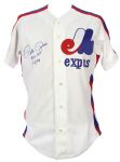 1984 Pete Rose Montreal Expos Signed & Inscribed Home Jersey (JSA)