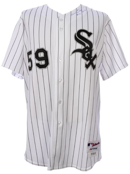 2011 Mark Salas Chicago White Sox Signed Game Worn Home Jersey (MEARS LOA/JSA)