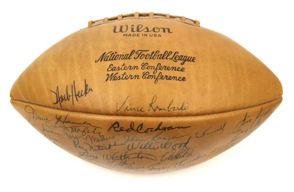 1961 Absolutely the Finest Known Green Bay Packers Team Signed Football - Vince Lombardis 1st Championship w/ 42 Signatures Including Lomabrdi, Starr, Nitschke & More (JSA)
